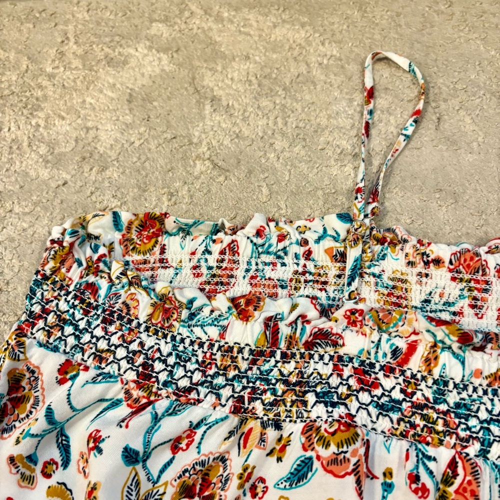 Maurices Mixed Print Blue & White Smocked Swing Camisole Tank Size 2X - Picture 9 of 12